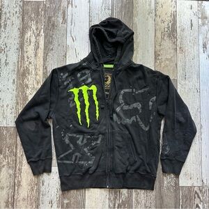 Men’s Fox Monster Energy Zip Up Sweater Size XL